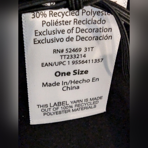 Black fedora hat with southwestern embroidered trim banding - Picture 3 of 7